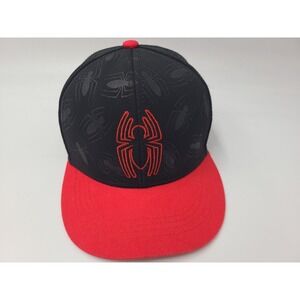 Youth Spider-Man Marvel Comics Snapback Hat Cap Polyester Kid Boy Girl Black Red